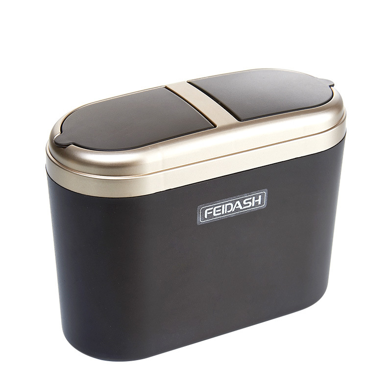 Waterproof Car Trash Can With Lid - صندوق تخزين السيارة البلاستيكي المحمول سلة