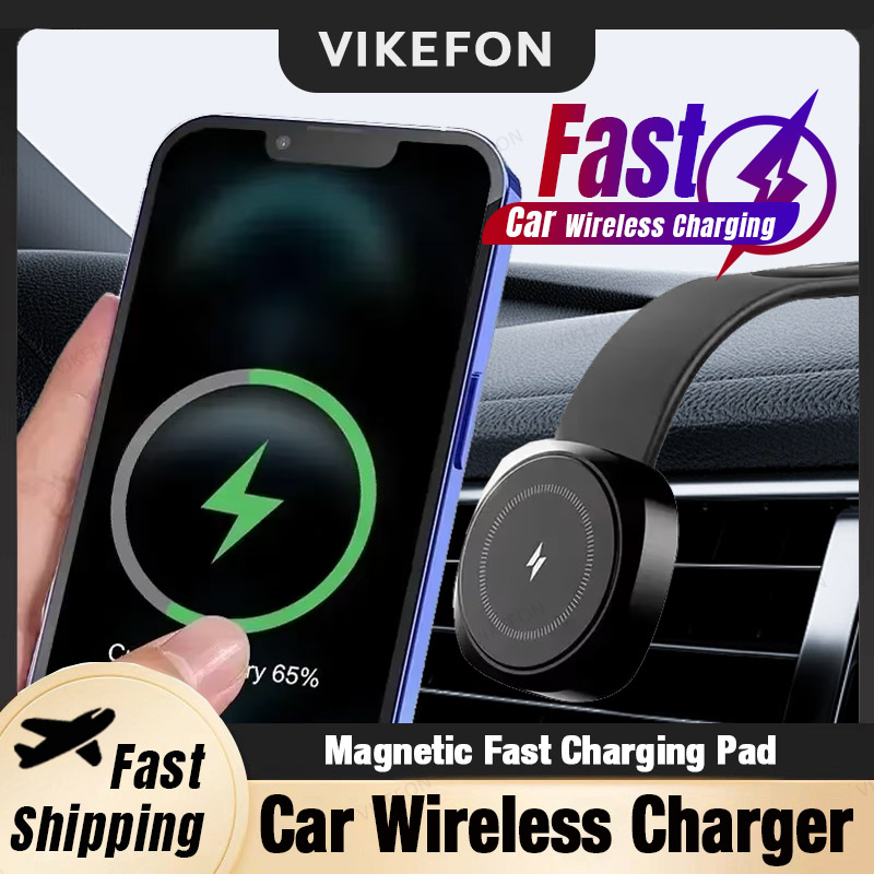 سيارة المغناطيسي شاحن لاسلكي ل - مراجعة Wireless Car Charger Mount Fast Charging وسعره