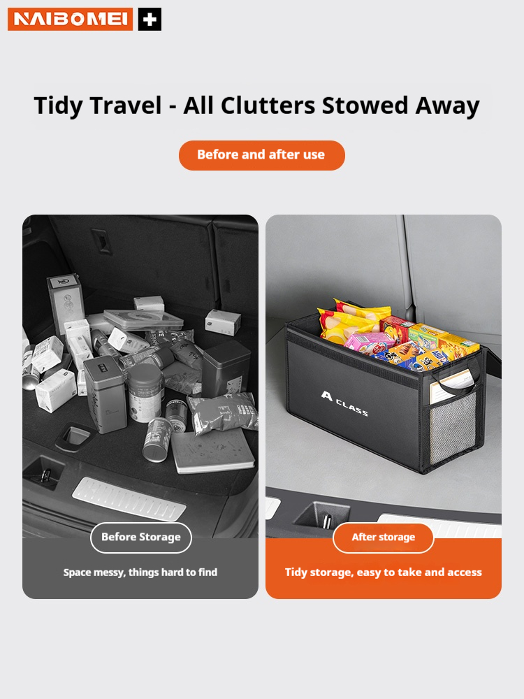 صندوق تخزين قابل للطي لصندوق ا - مراجعة Car Trunk Organizer Foldable Storage Box وسعره