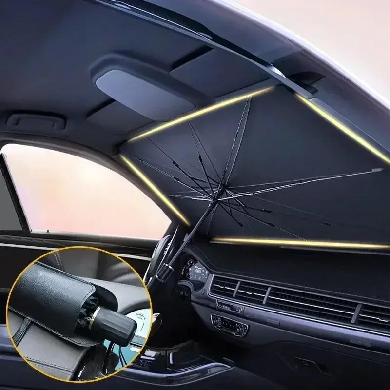 مظلة سيارة قابلة للطي، واقي شم - مراجعة Car Sunshade Windshield Umbrella Foldable وسعره