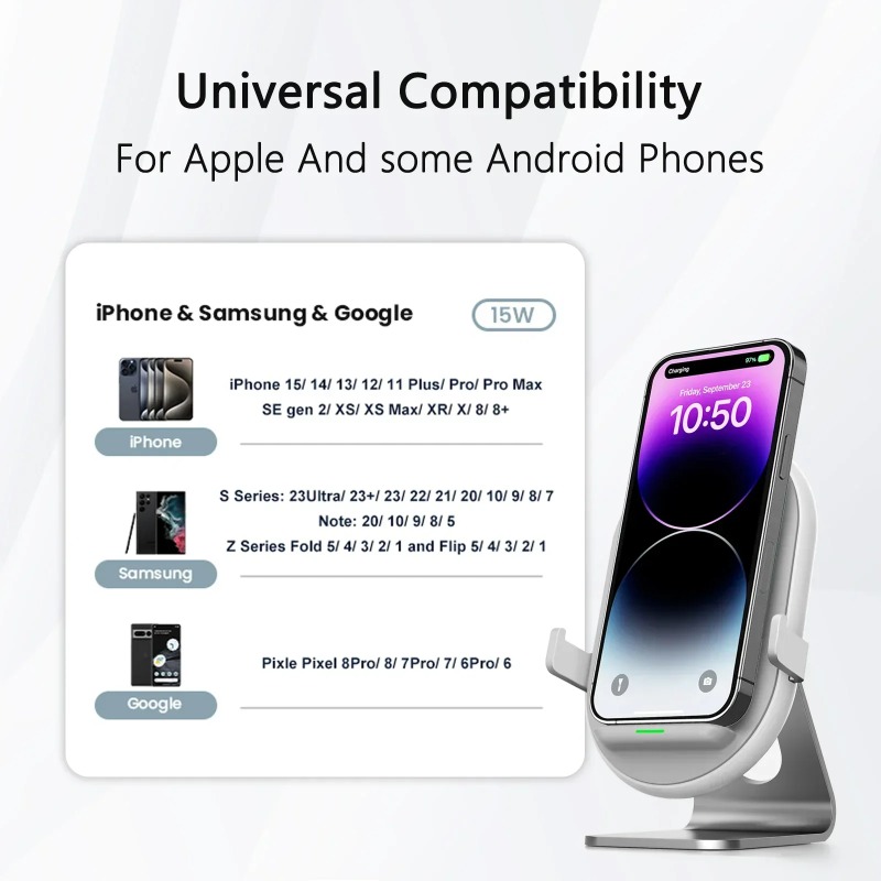 حامل شحن لاسلكي للسيارة بقوة 1 - مراجعة Wireless Car Charger Mount Fast Charging وسعره