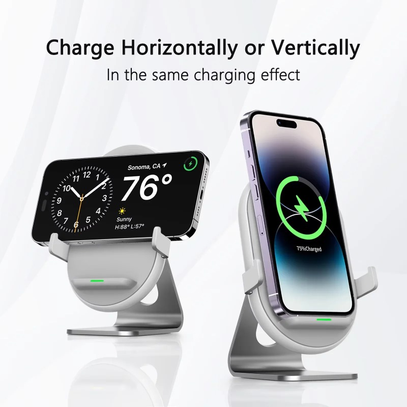 حامل شحن لاسلكي للسيارة بقوة 1 - مراجعة Wireless Car Charger Mount Fast Charging وسعره