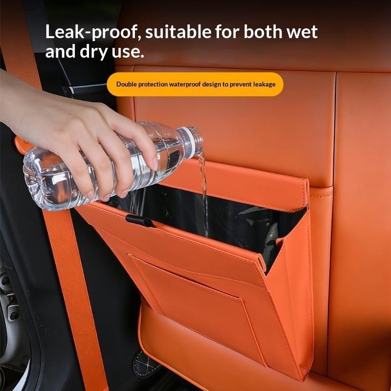 سلة قمامة للسيارة مقاومة للماء - مراجعة Waterproof Car Trash Can With Lid وسعره