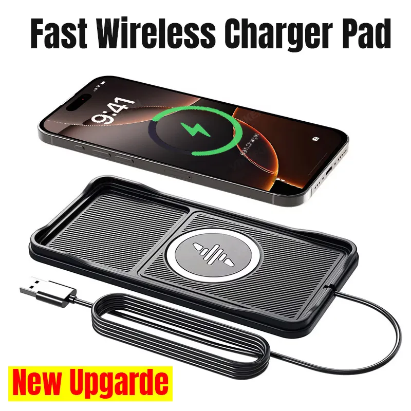 سيارة شاحن لاسلكي الوسادة قاعد - مراجعة Wireless Car Charger Mount Fast Charging وسعره