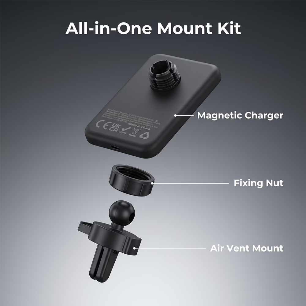 شاحن لاسلكي مغناطيسي للسيارة،  - مراجعة Wireless Car Charger Mount Fast Charging وسعره